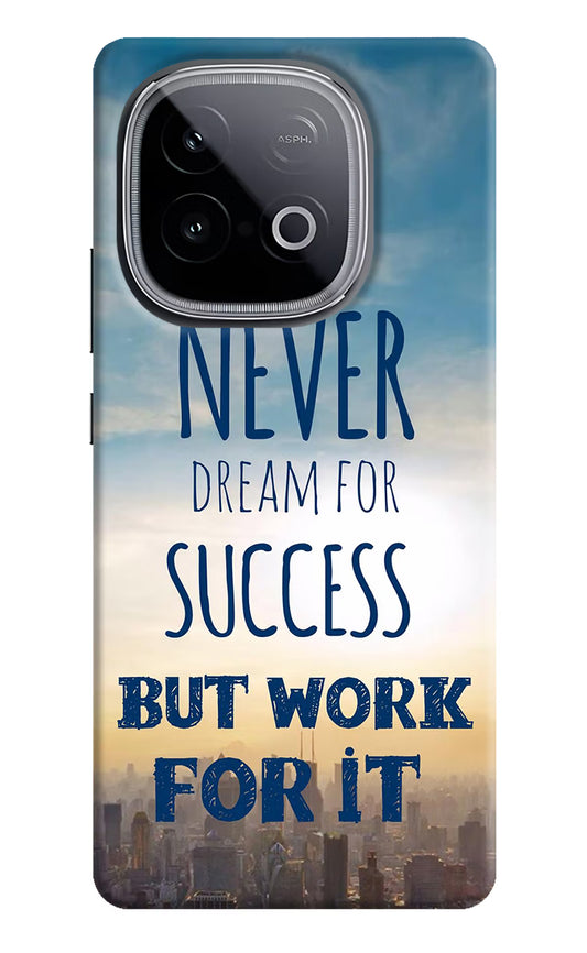 Never Dream For Success But Work For It iQOO Neo 10 Hard Case Back Cover by Casekaro