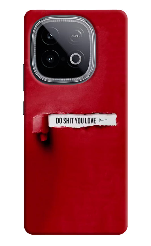 Do Shit You Love iQOO Neo 10 Hard Case Back Cover by Casekaro