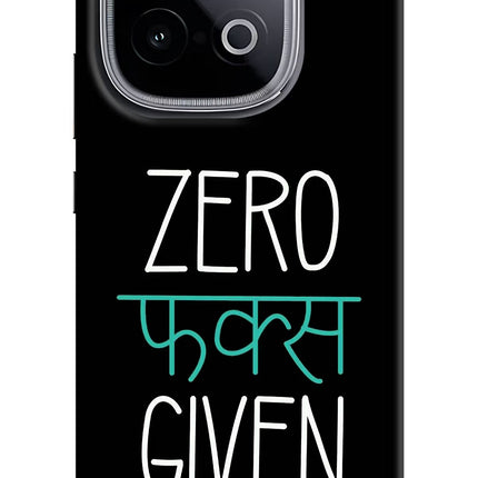 Zero Fucks Given iQOO Neo 10 Hard Case Back Cover by Casekaro