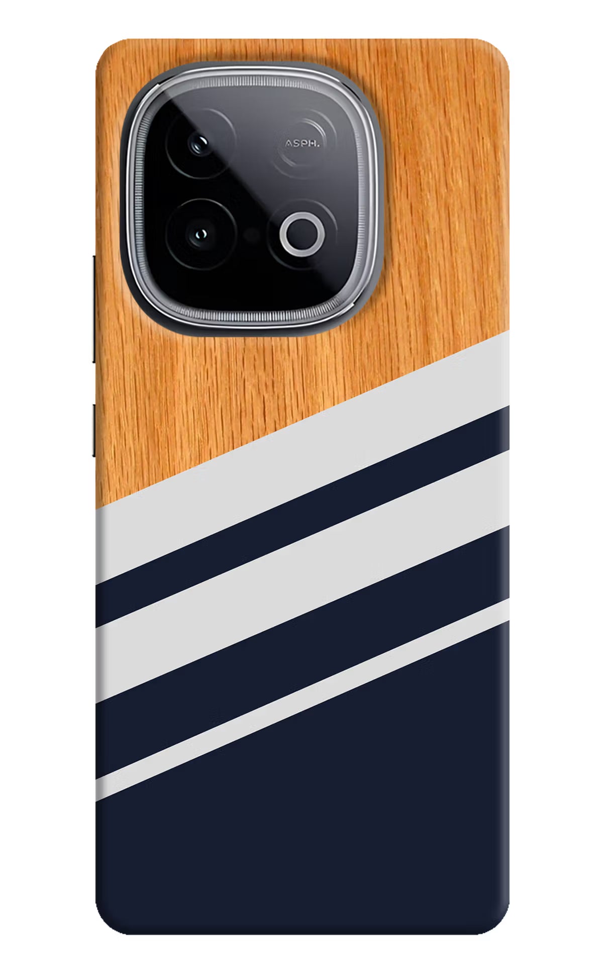 Blue and white wooden iQOO Neo 10 Hard Case Back Cover by Casekaro