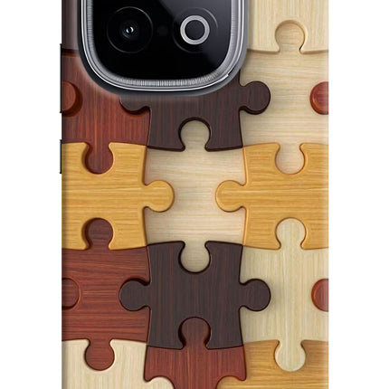 Wooden Puzzle iQOO Neo 10 Hard Case Back Cover by Casekaro