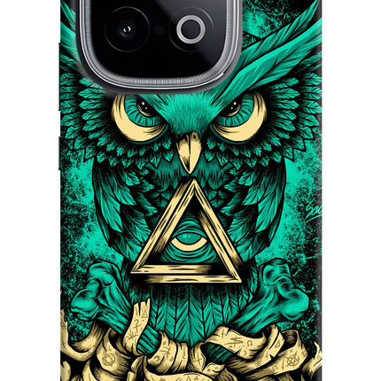 Green Owl iQOO Neo 10 Hard Case Back Cover by Casekaro