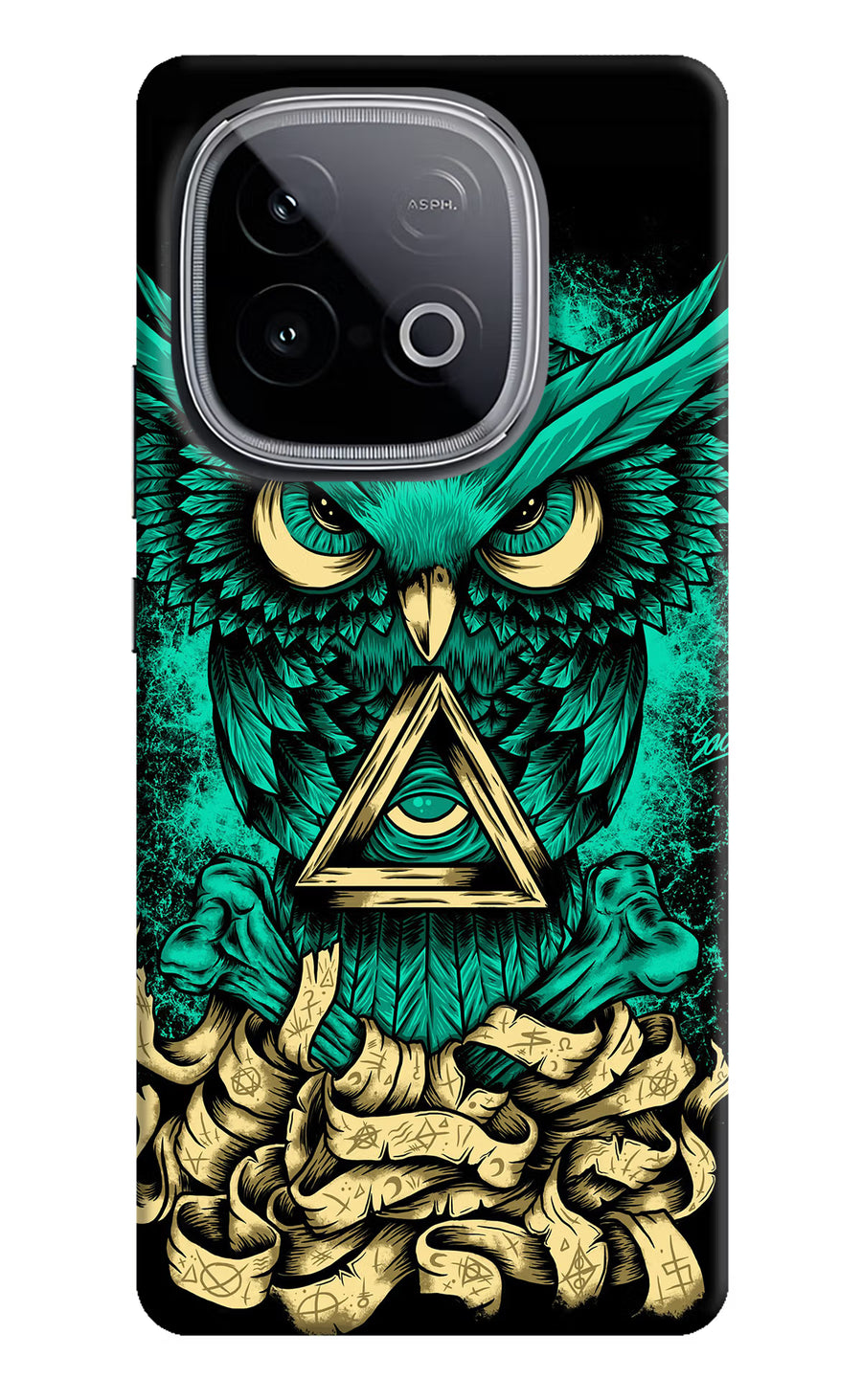 Green Owl iQOO Neo 10 Back Cover, Hard case