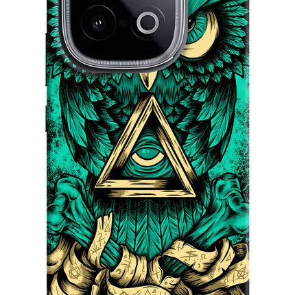 Green Owl iQOO Neo 10 Hard Case Back Cover by Casekaro