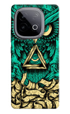 Green Owl iQOO Neo 10 Hard Case Back Cover by Casekaro