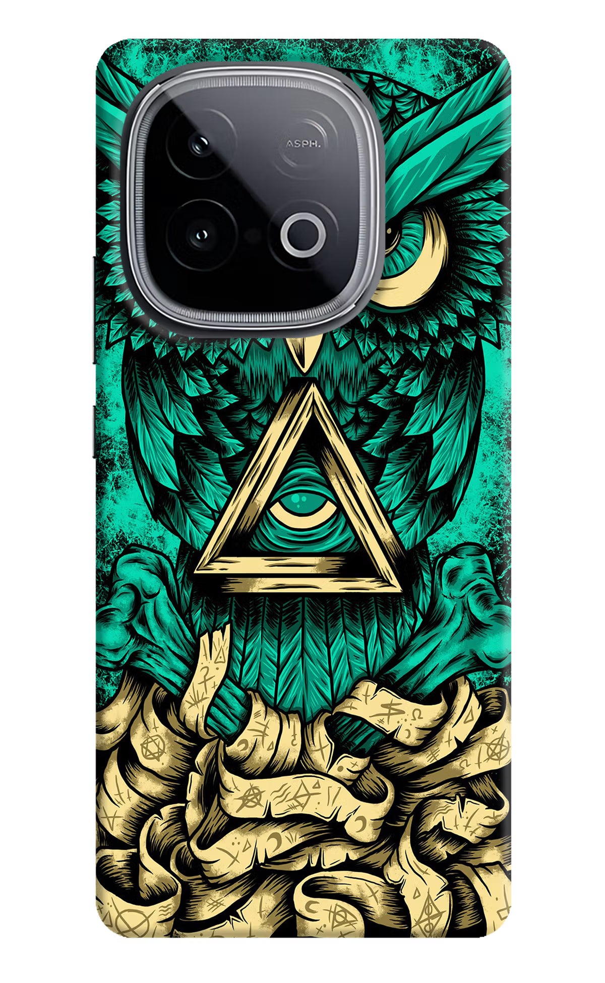 Green Owl iQOO Neo 10 Hard Case Back Cover by Casekaro