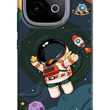 Cartoon Astronaut iQOO Neo 10 Hard Case Back Cover by Casekaro