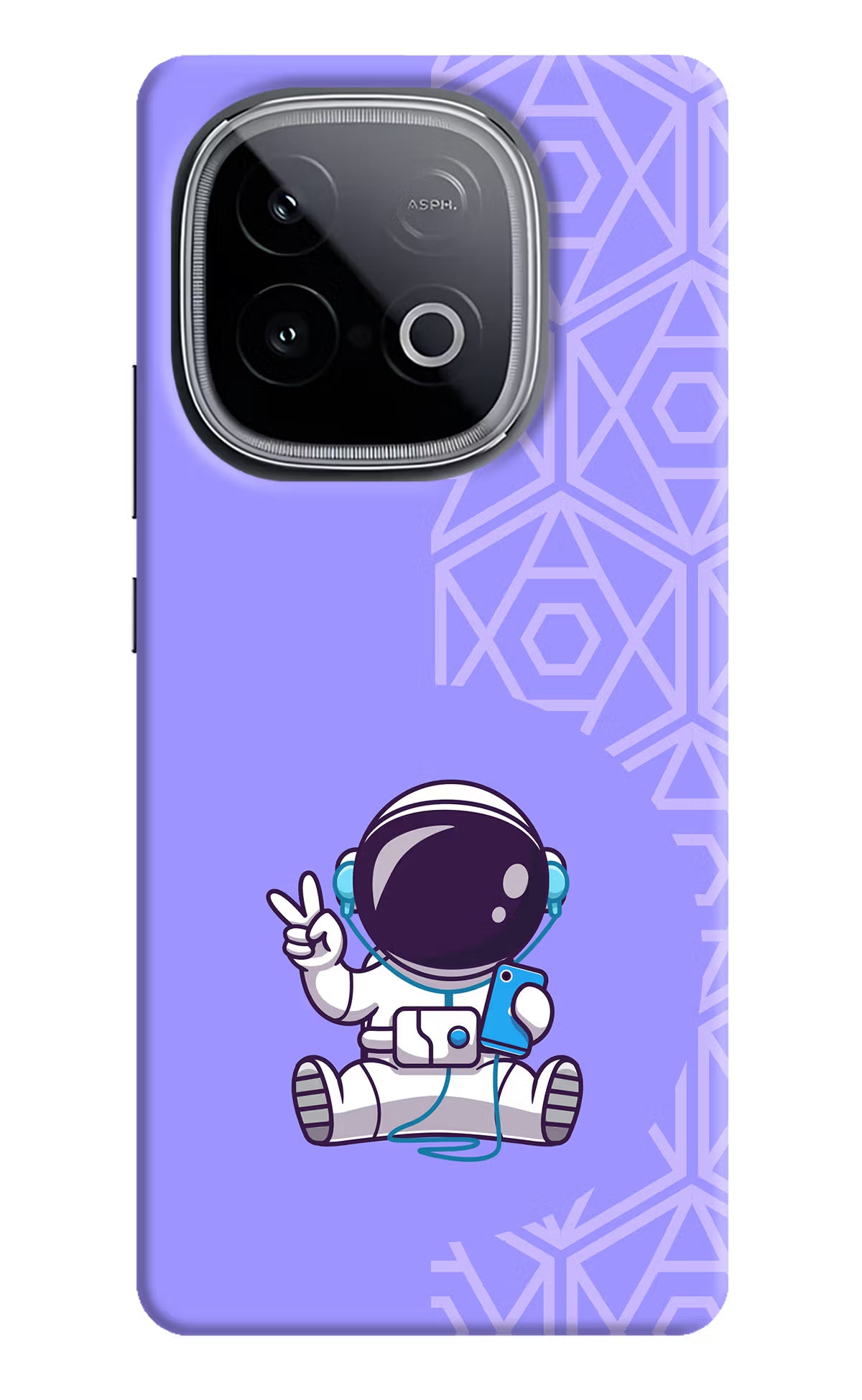 Cute Astronaut Chilling iQOO Neo 10 Hard Case Back Cover by Casekaro
