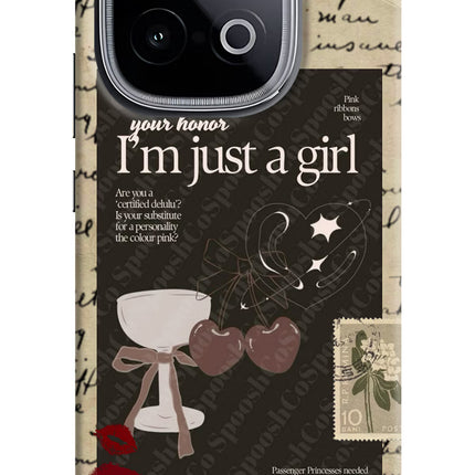 I am just a girl iQOO Neo 10 Hard Case Back Cover by Casekaro