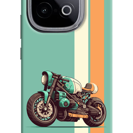 Striped Moto Drift iQOO Neo 10 Hard Case Back Cover by Casekaro