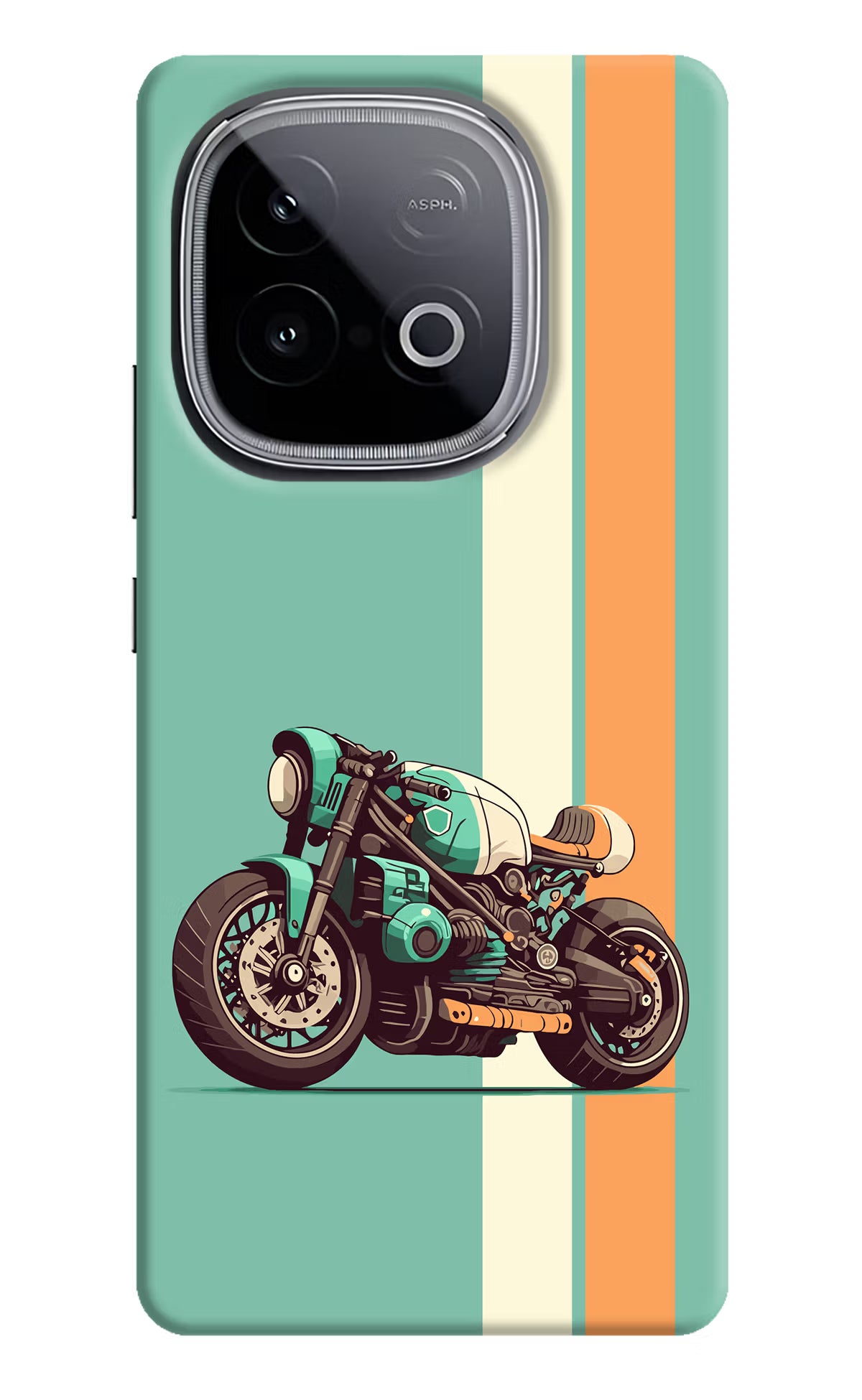 Striped Moto Drift iQOO Neo 10 Hard Case Back Cover by Casekaro