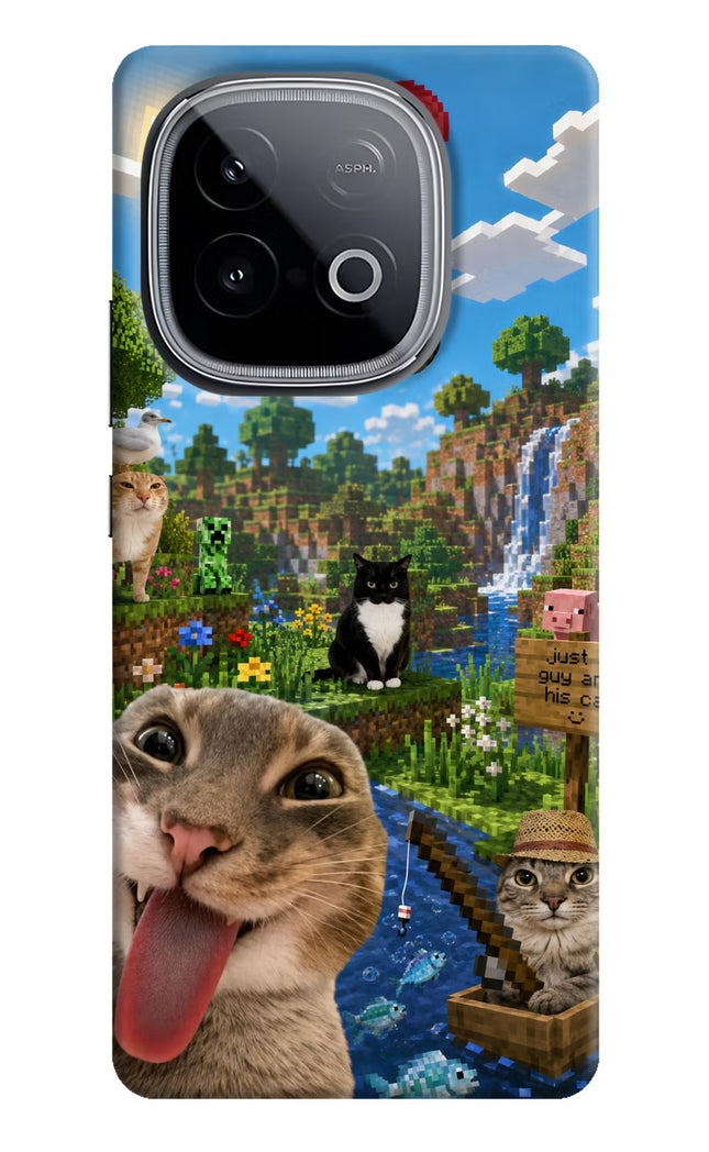 Minecraft Cat Chaos iQOO Neo 10 Hard Case Back Cover by Casekaro