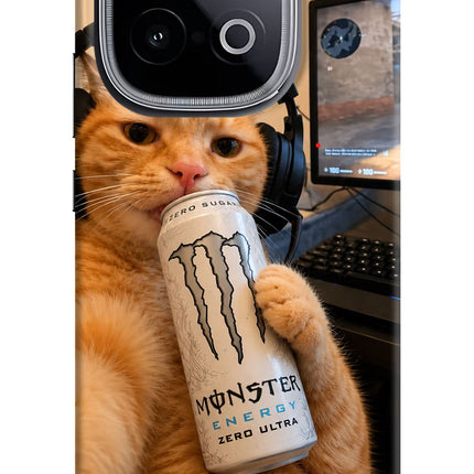 Gamer Cat Energy iQOO Neo 10 Hard Case Back Cover by Casekaro