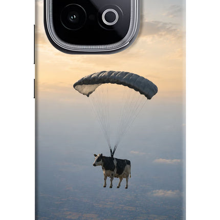 Skydiving Cow iQOO Neo 10 Hard Case Back Cover by Casekaro