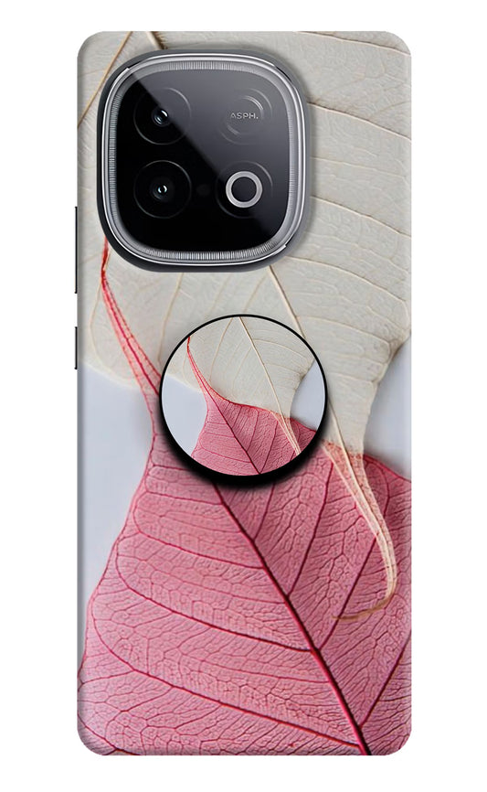 White Pink Leaf iQOO Neo 10 Pop Case by Casekaro