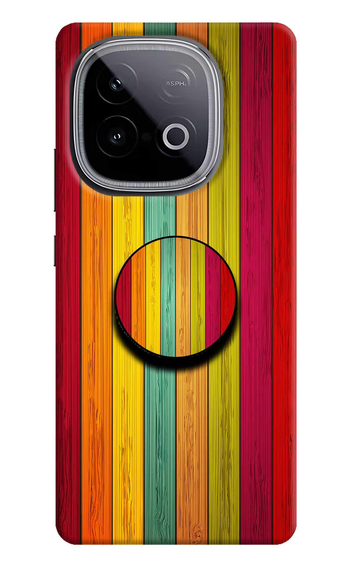 Multicolor Wooden iQOO Neo 10 Pop Case by Casekaro