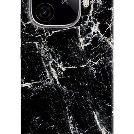 Black Marble Texture iQOO Neo 10R 5G Hard Case Back Cover by Casekaro