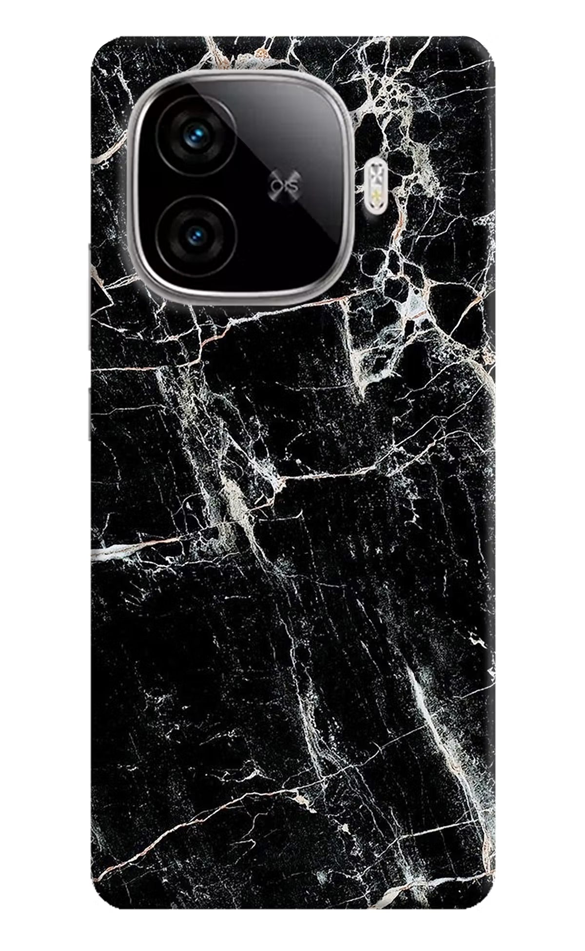 Black Marble Texture iQOO Neo 10R 5G Hard Case Back Cover by Casekaro