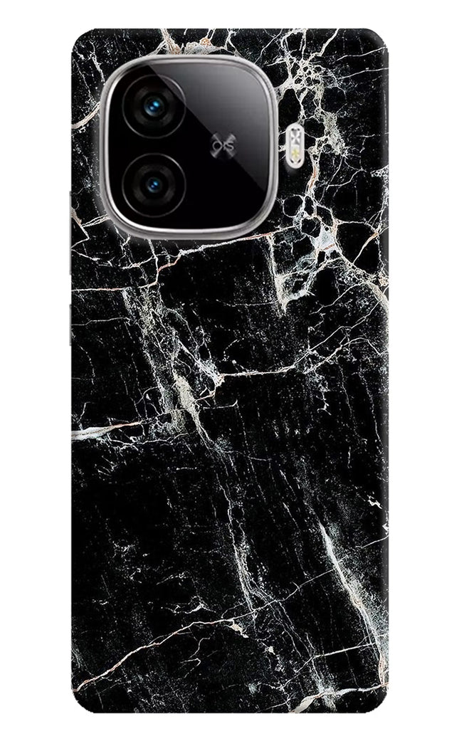 Black Marble Texture iQOO Neo 10R 5G Hard Case Back Cover by Casekaro