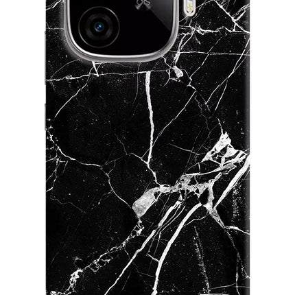 Black Marble Pattern iQOO Neo 10R 5G Hard Case Back Cover by Casekaro