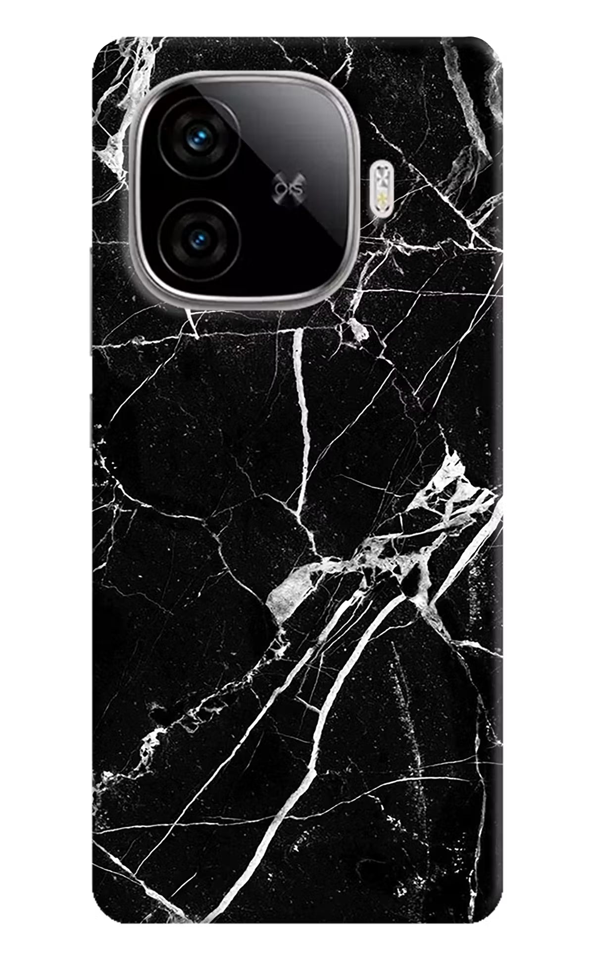 Black Marble Pattern iQOO Neo 10R 5G Hard Case Back Cover by Casekaro