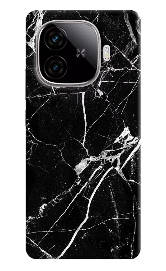 Black Marble Pattern iQOO Neo 10R 5G Hard Case Back Cover by Casekaro