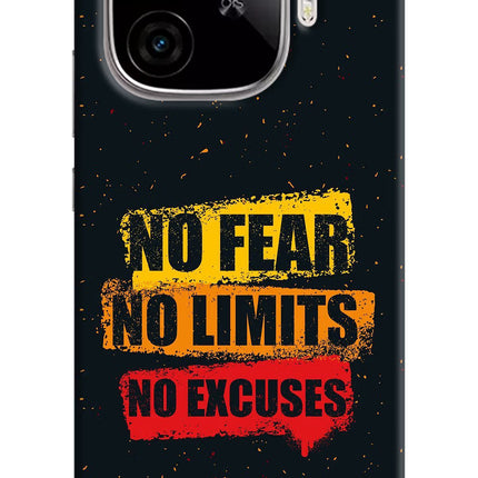 No Fear No Limits No Excuse iQOO Neo 10R 5G Hard Case Back Cover by Casekaro