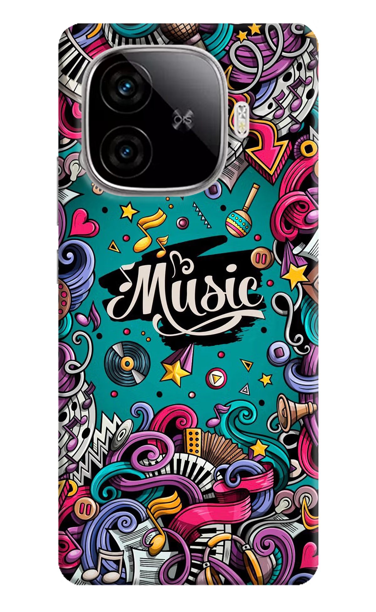 Music Graffiti iQOO Neo 10R 5G Hard Case Back Cover by Casekaro