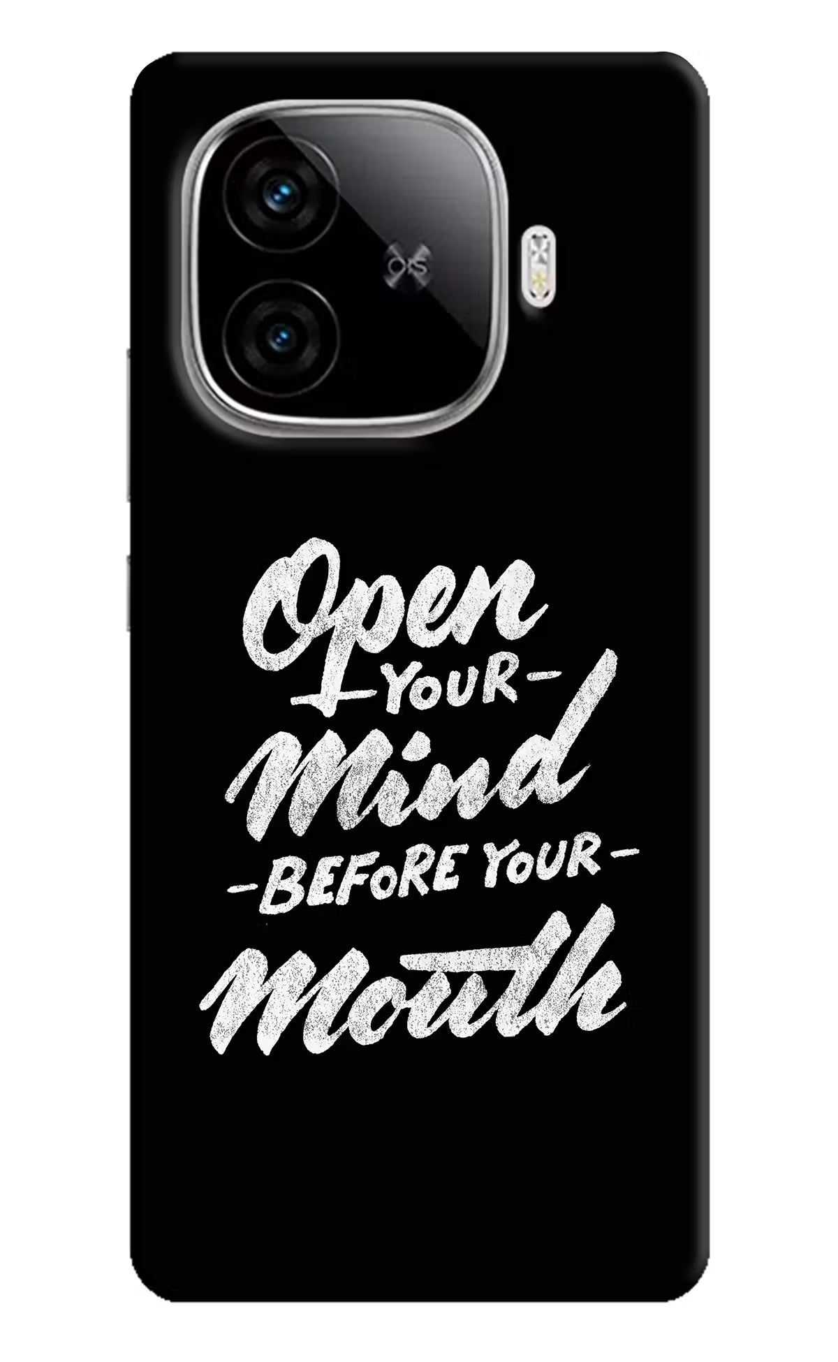 Open Your Mind Before Your Mouth iQOO Neo 10R 5G Hard Case Back Cover by Casekaro