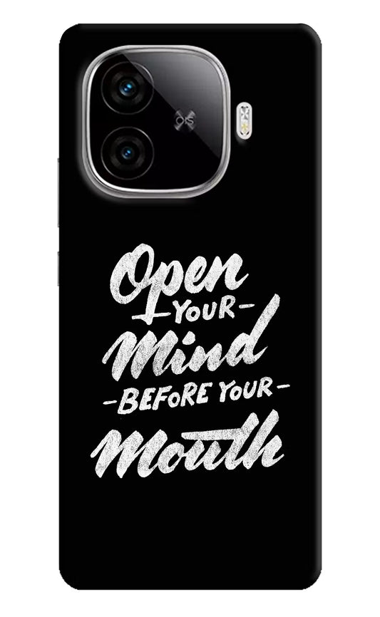 Open Your Mind Before Your Mouth iQOO Neo 10R 5G Hard Case Back Cover by Casekaro