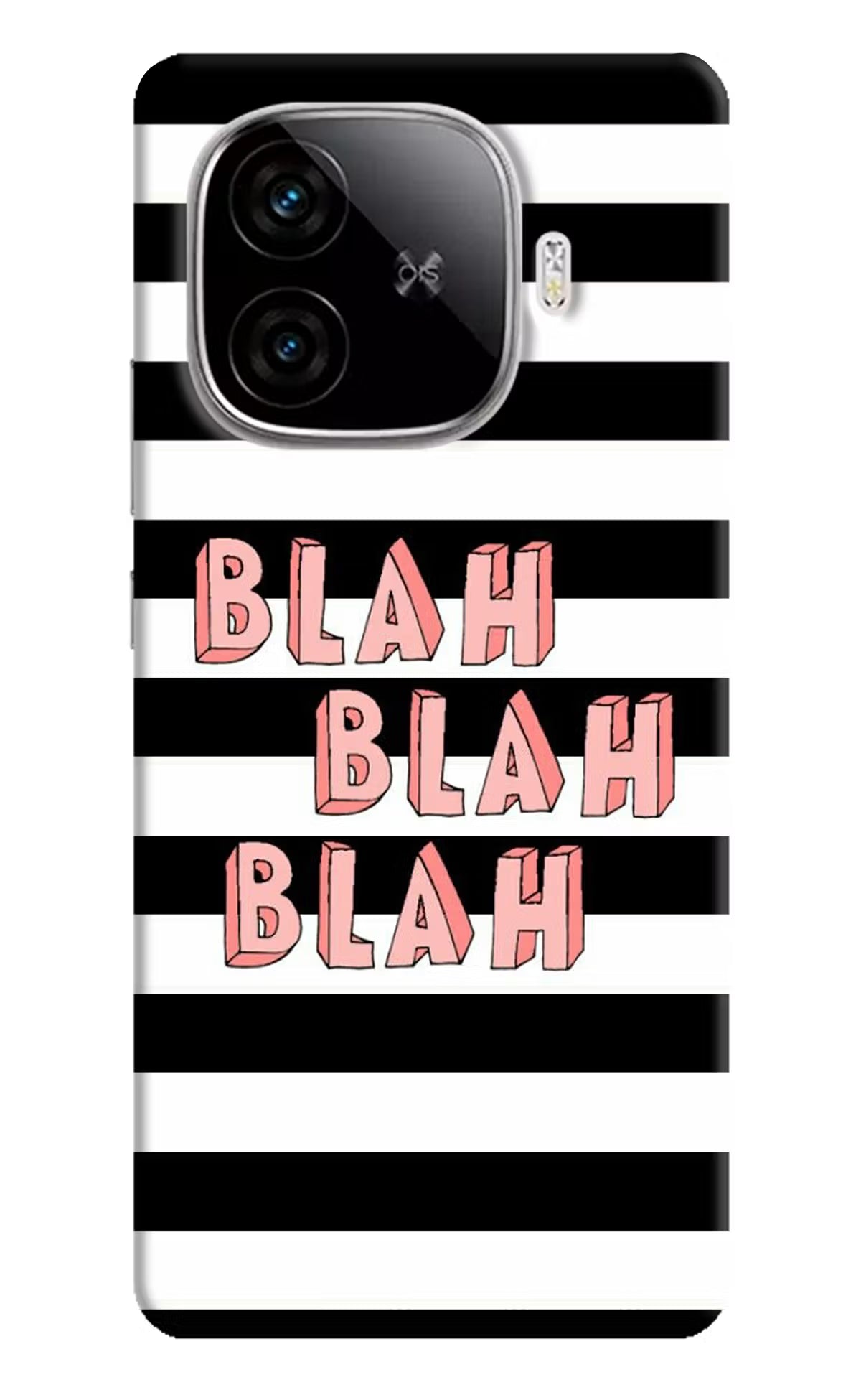 Blah Blah Blah iQOO Neo 10R 5G Hard Case Back Cover by Casekaro