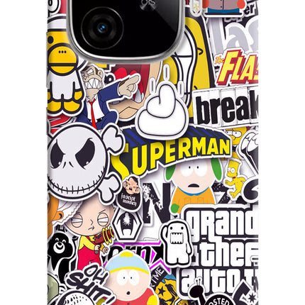 Sticker Bomb iQOO Neo 10R 5G Hard Case Back Cover by Casekaro