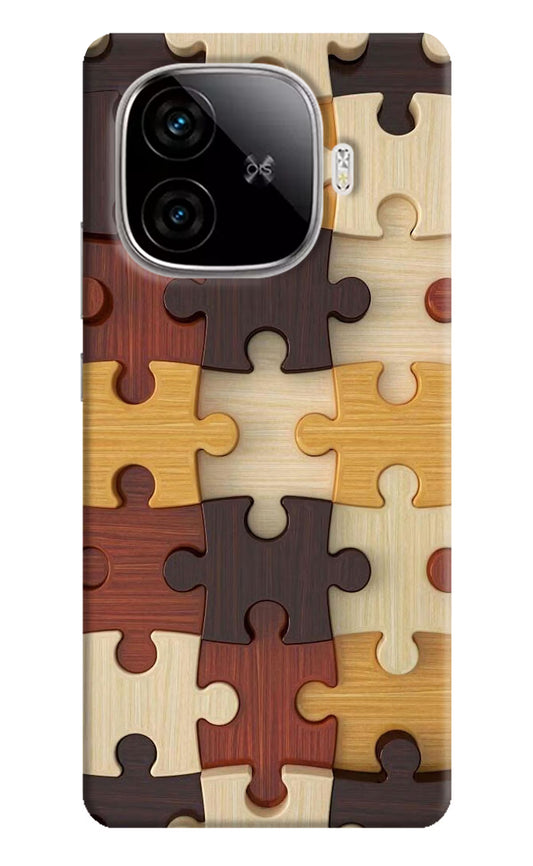 Wooden Puzzle iQOO Neo 10R 5G Hard Case Back Cover by Casekaro