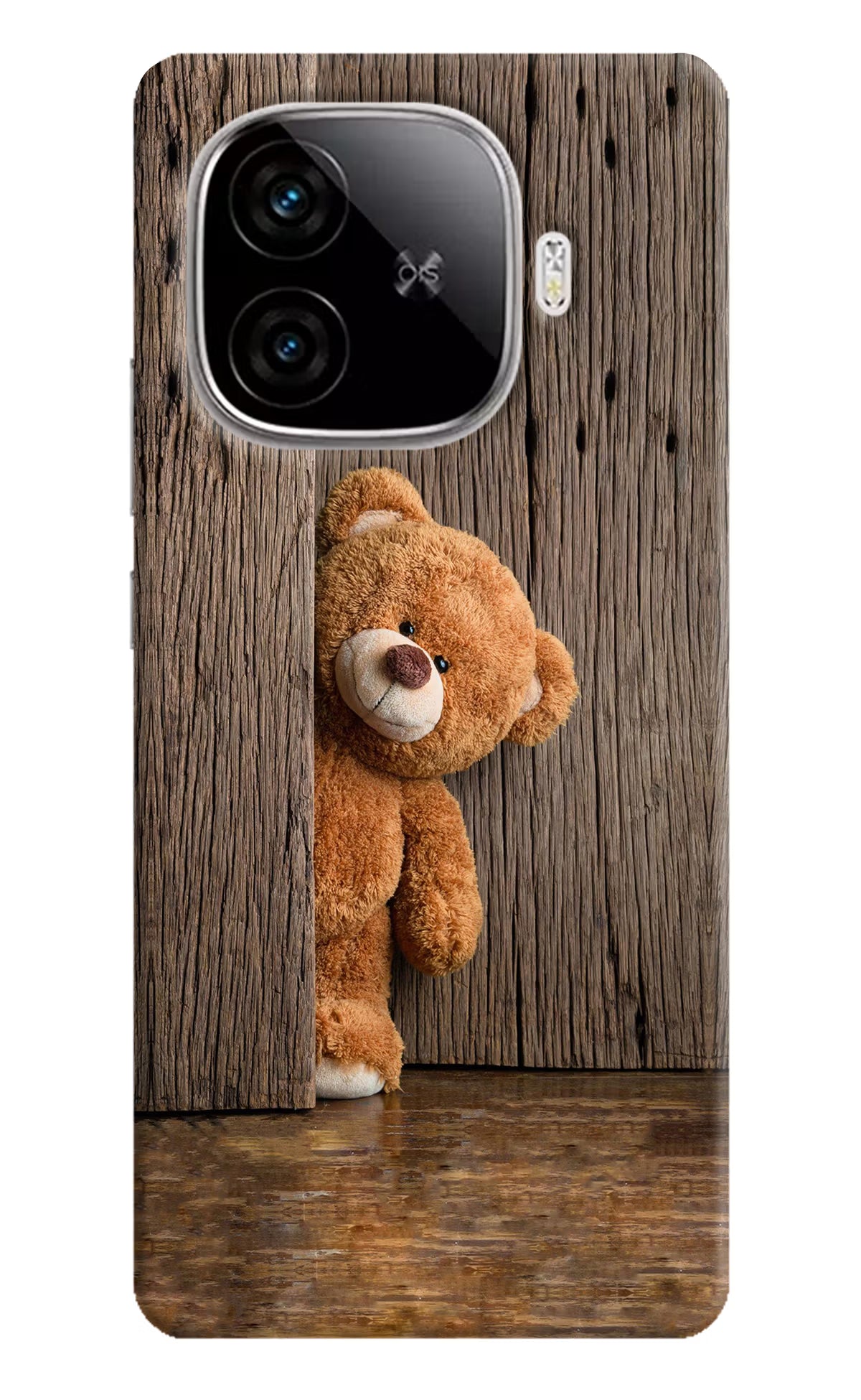 Teddy Wooden iQOO Neo 10R 5G Hard Case Back Cover by Casekaro