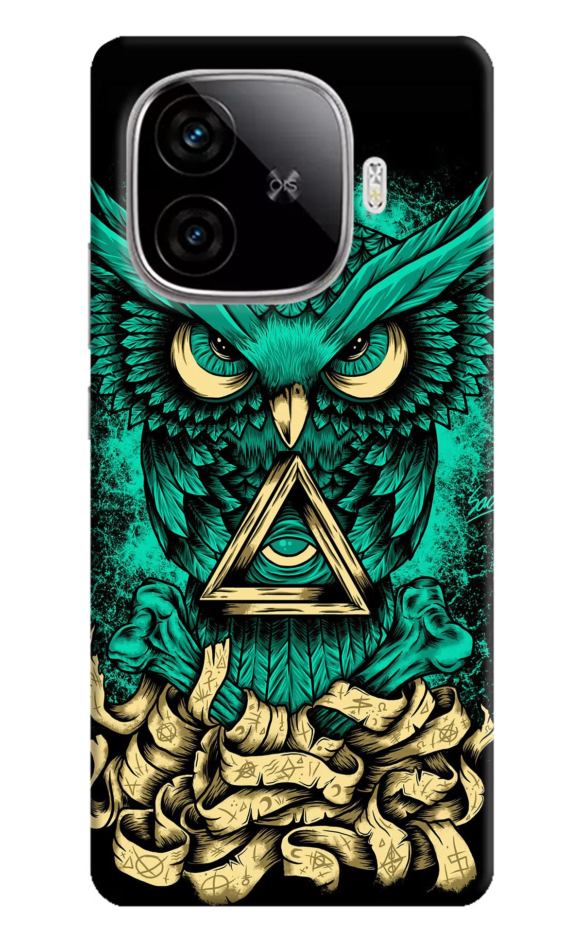 Green Owl iQOO Neo 10R 5G Hard Case Back Cover by Casekaro