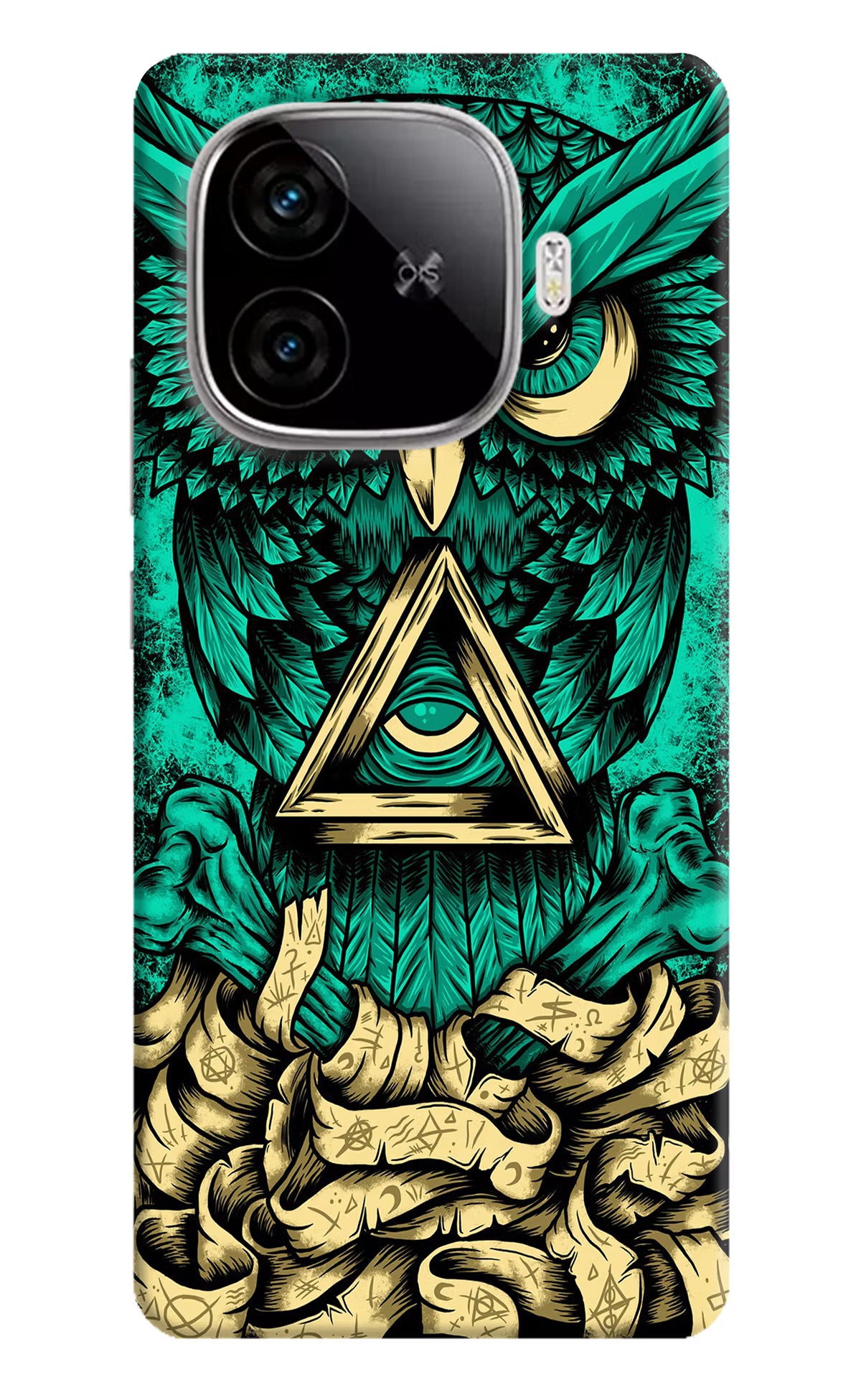 Green Owl iQOO Neo 10R 5G Hard Case Back Cover by Casekaro