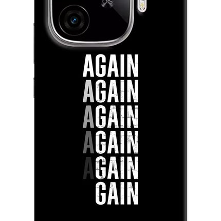 Again Again Gain iQOO Neo 10R 5G Hard Case Back Cover by Casekaro