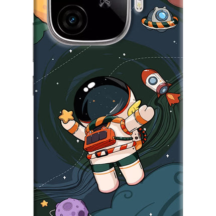 Cartoon Astronaut iQOO Neo 10R 5G Hard Case Back Cover by Casekaro