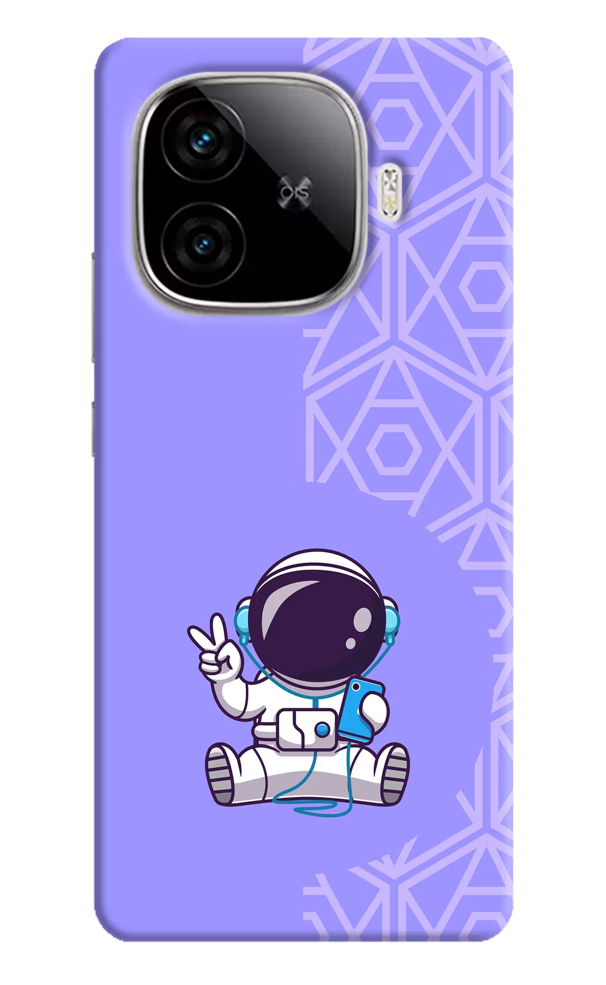 Cute Astronaut Chilling iQOO Neo 10R 5G Hard Case Back Cover by Casekaro
