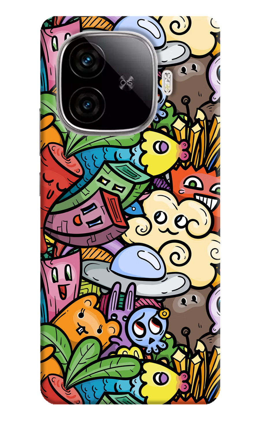 Veggie Doodle iQOO Neo 10R 5G Back Cover, Hard case
