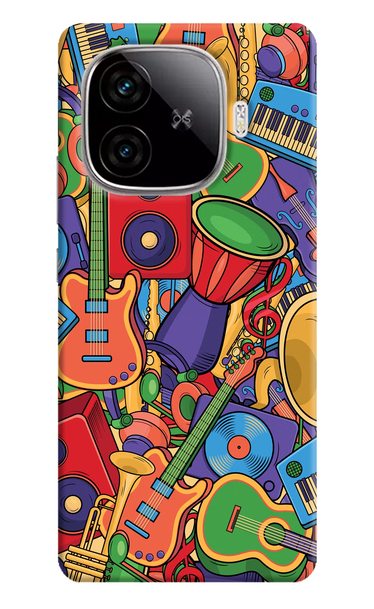 Music Instrument Doodle iQOO Neo 10R 5G Hard Case Back Cover by Casekaro