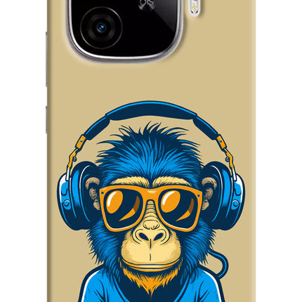 Monkey Headphone iQOO Neo 10R 5G Hard Case Back Cover by Casekaro