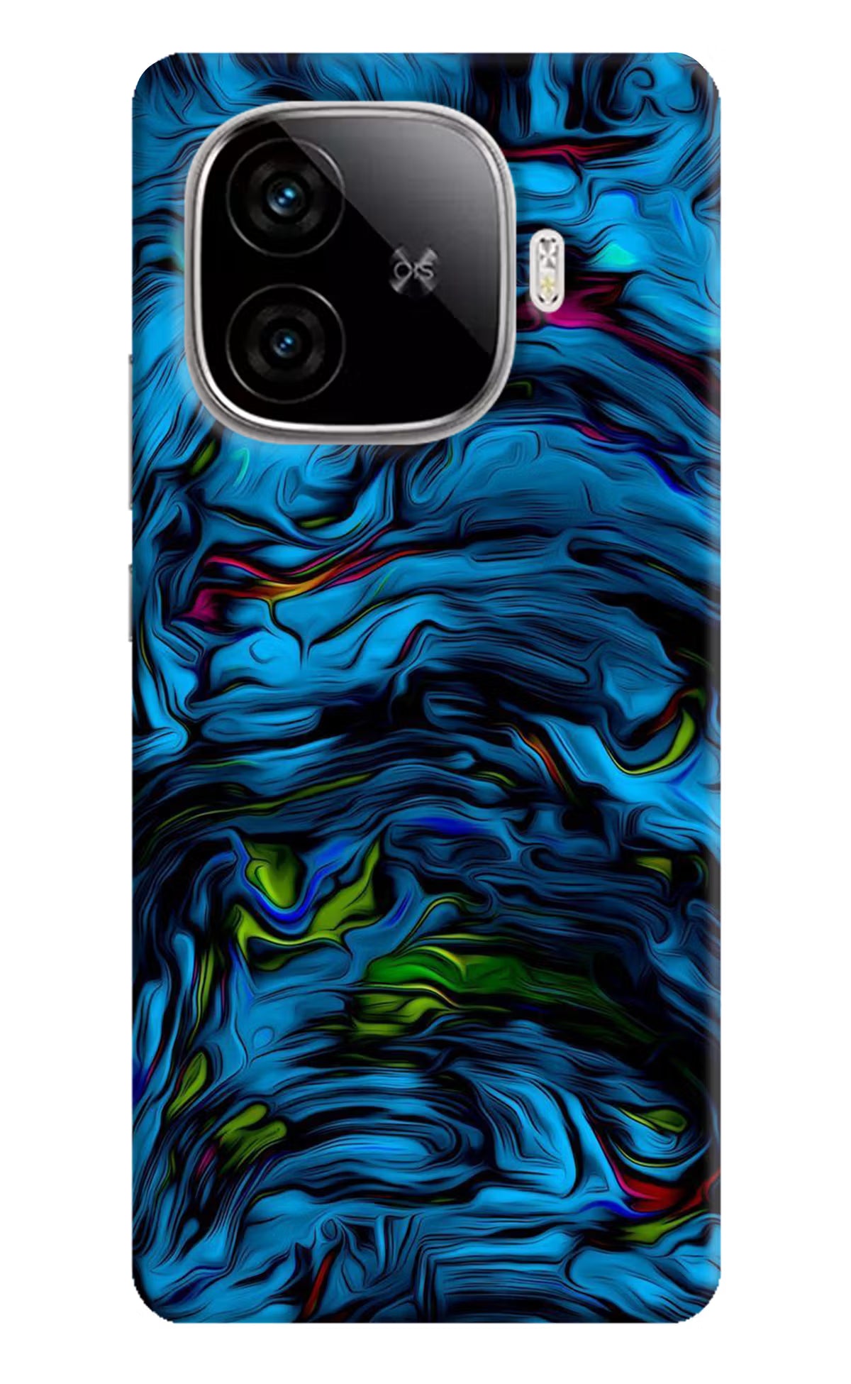 Dark Blue Abstract iQOO Neo 10R 5G Hard Case Back Cover by Casekaro