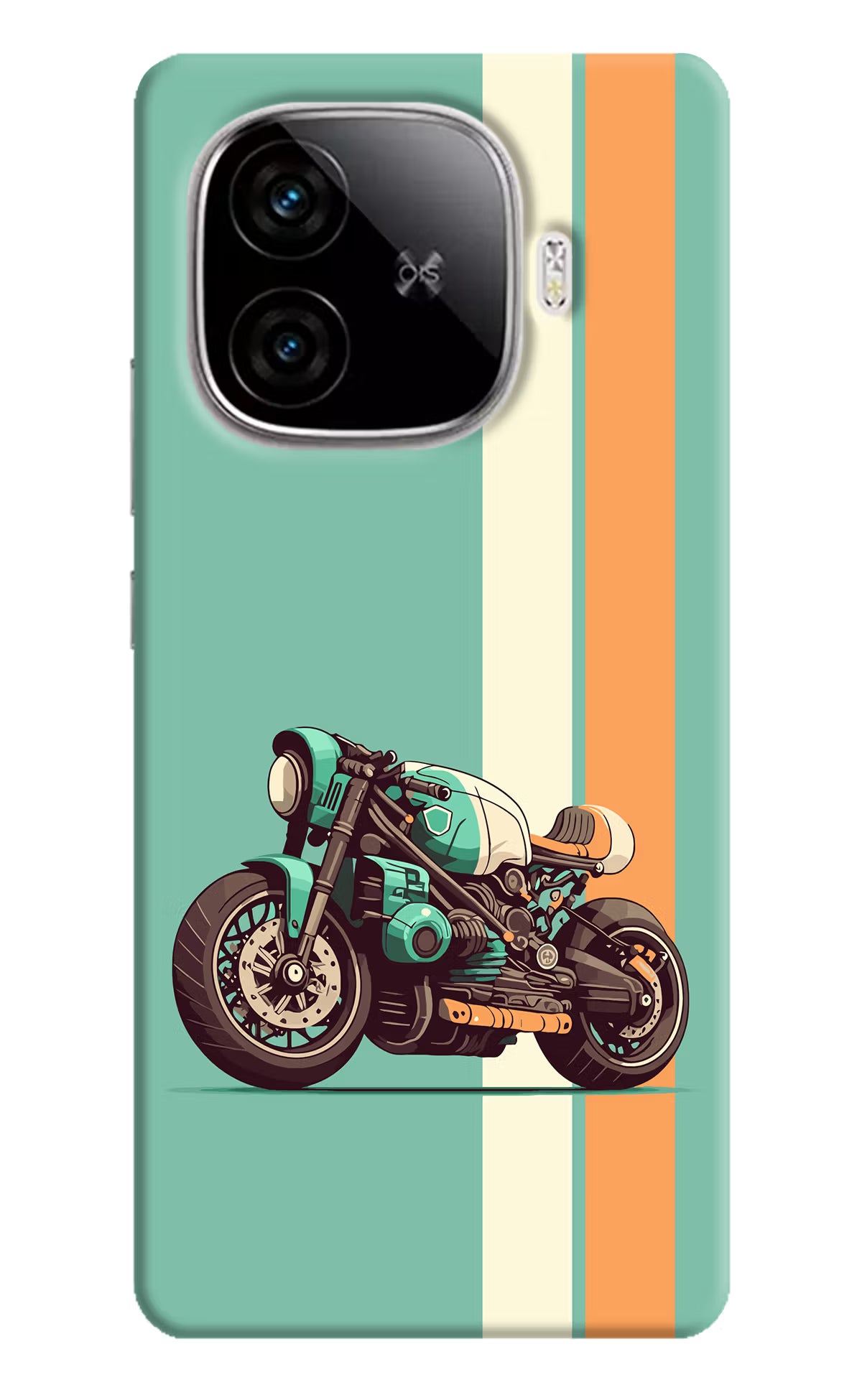 Striped Moto Drift iQOO Neo 10R 5G Hard Case Back Cover by Casekaro