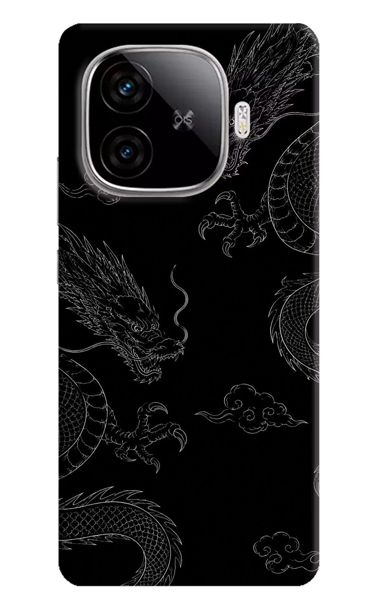 Twin Dragons iQOO Neo 10R 5G Hard Case Back Cover by Casekaro