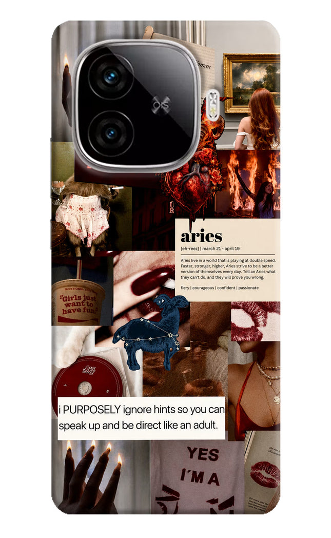 Zodiac Aries iQOO Neo 10R 5G Hard Case Back Cover by Casekaro