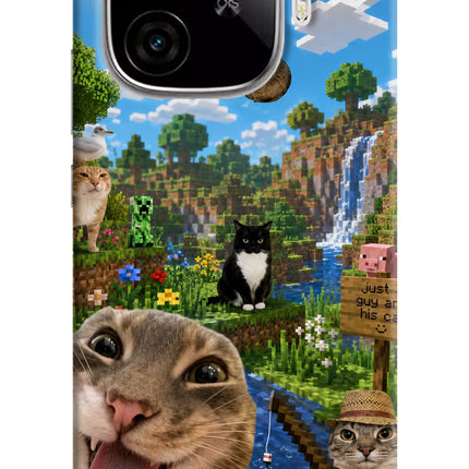Minecraft Cat Chaos iQOO Neo 10R 5G Hard Case Back Cover by Casekaro