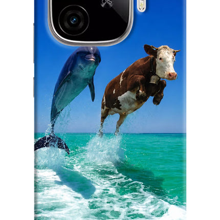 Dolphin vs Cow iQOO Neo 10R 5G Hard Case Back Cover by Casekaro