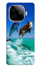 Dolphin vs Cow iQOO Neo 10R 5G Hard Case Back Cover by Casekaro