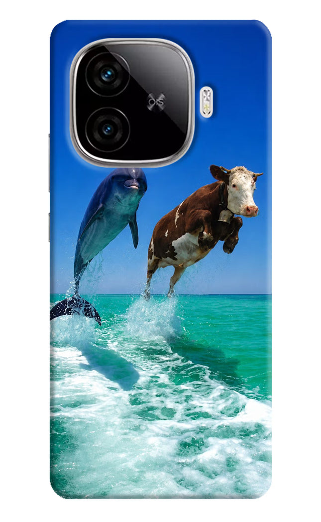Dolphin vs Cow iQOO Neo 10R 5G Hard Case Back Cover by Casekaro